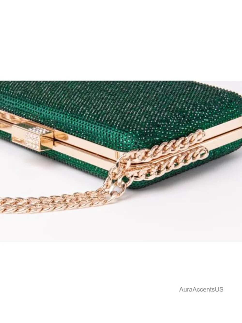 Rhinestone Clutch Evening Bag Sparkly Glitter Formal Handbag Detachable Chain